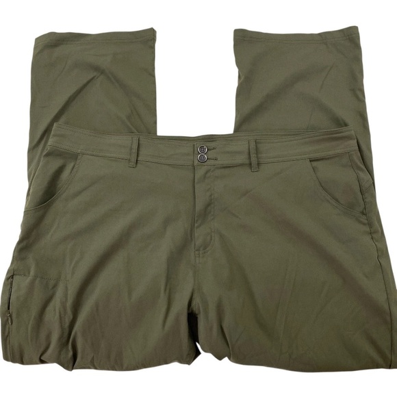 Prana Women's Halle Pants Olive Green Plus size 18 Hiking Climbing Stretch - Picture 1 of 3